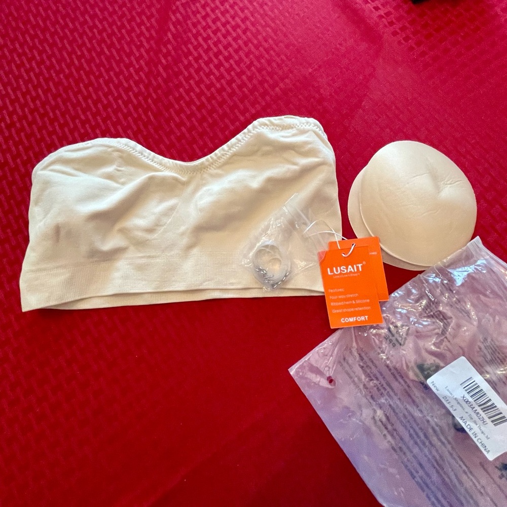 Cream Bandeau Bra